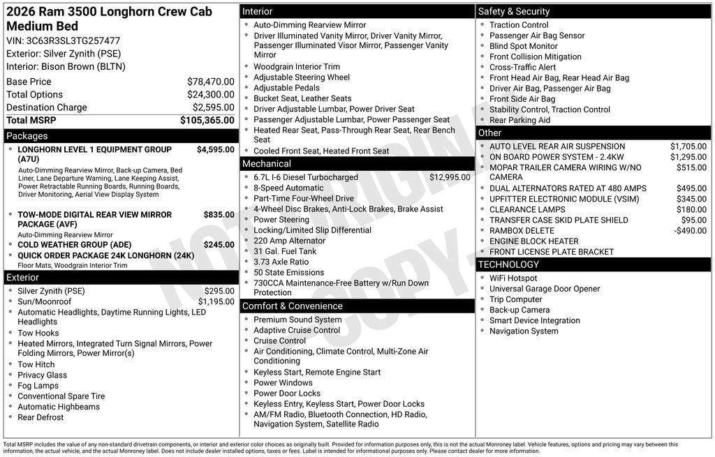 New 2026 RAM 3500 Longhorn image 34