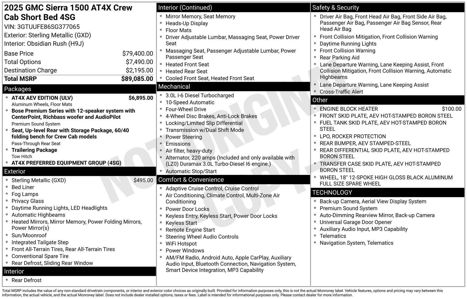 Used 2025 GMC Sierra 1500 AT4X w/ AT4X AEV Edition image 30