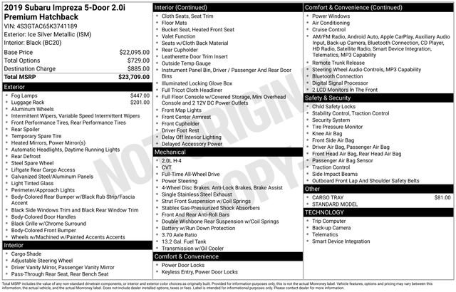 Used 2019 Subaru Impreza 2.0i Premium image 36