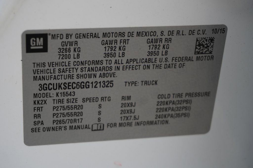 Used 2016 Chevrolet Silverado 1500 LTZ w/ LTZ Plus Package AWD/4WD image 52