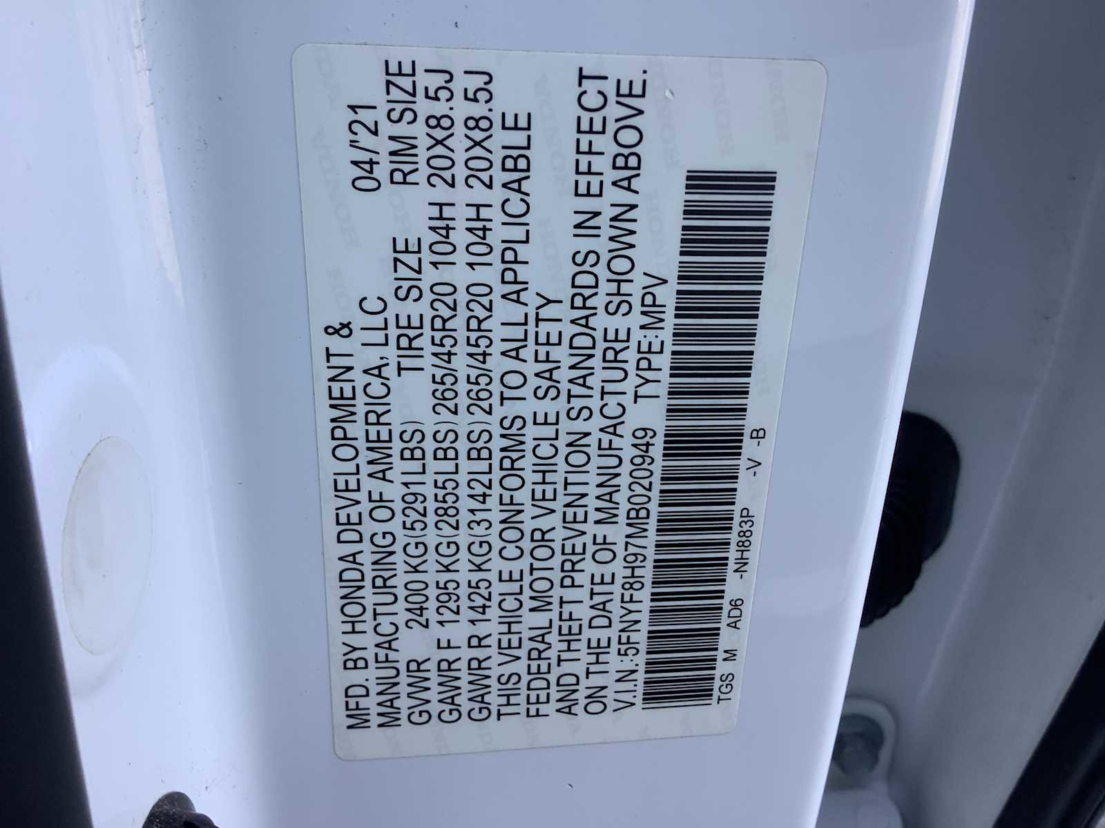 Certified 2021 Honda Passport Touring image 21