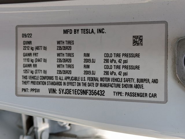 Used 2022 Tesla Model 3 Performance AWD/4WD image 23