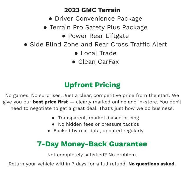 Used 2023 GMC Terrain SLE w/ Driver Convenience Package AWD/4WD image 2