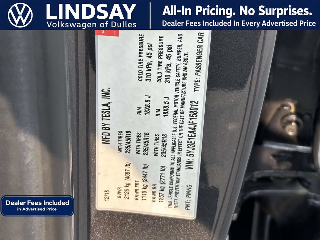 Used 2018 Tesla Model 3 Mid Range RWD image 26