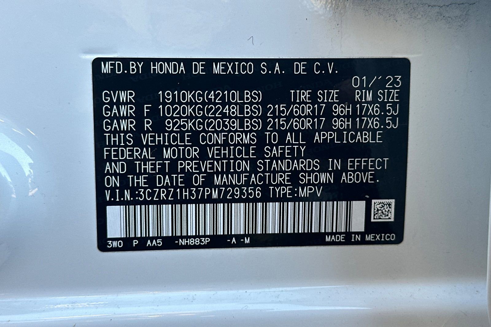 Used 2023 Honda HR-V LX image 30