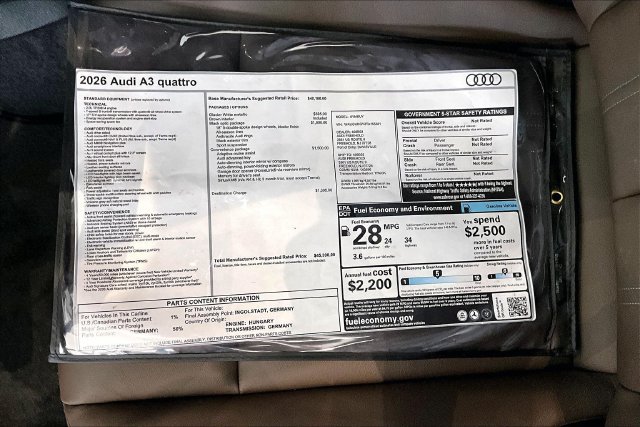 New 2026 Audi A3 2.0T Premium AWD/4WD image 14