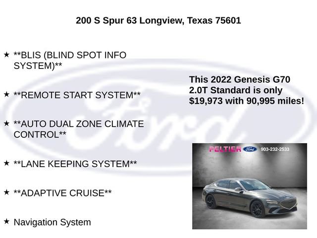 Used 2022 Genesis G70 2.0T image 10