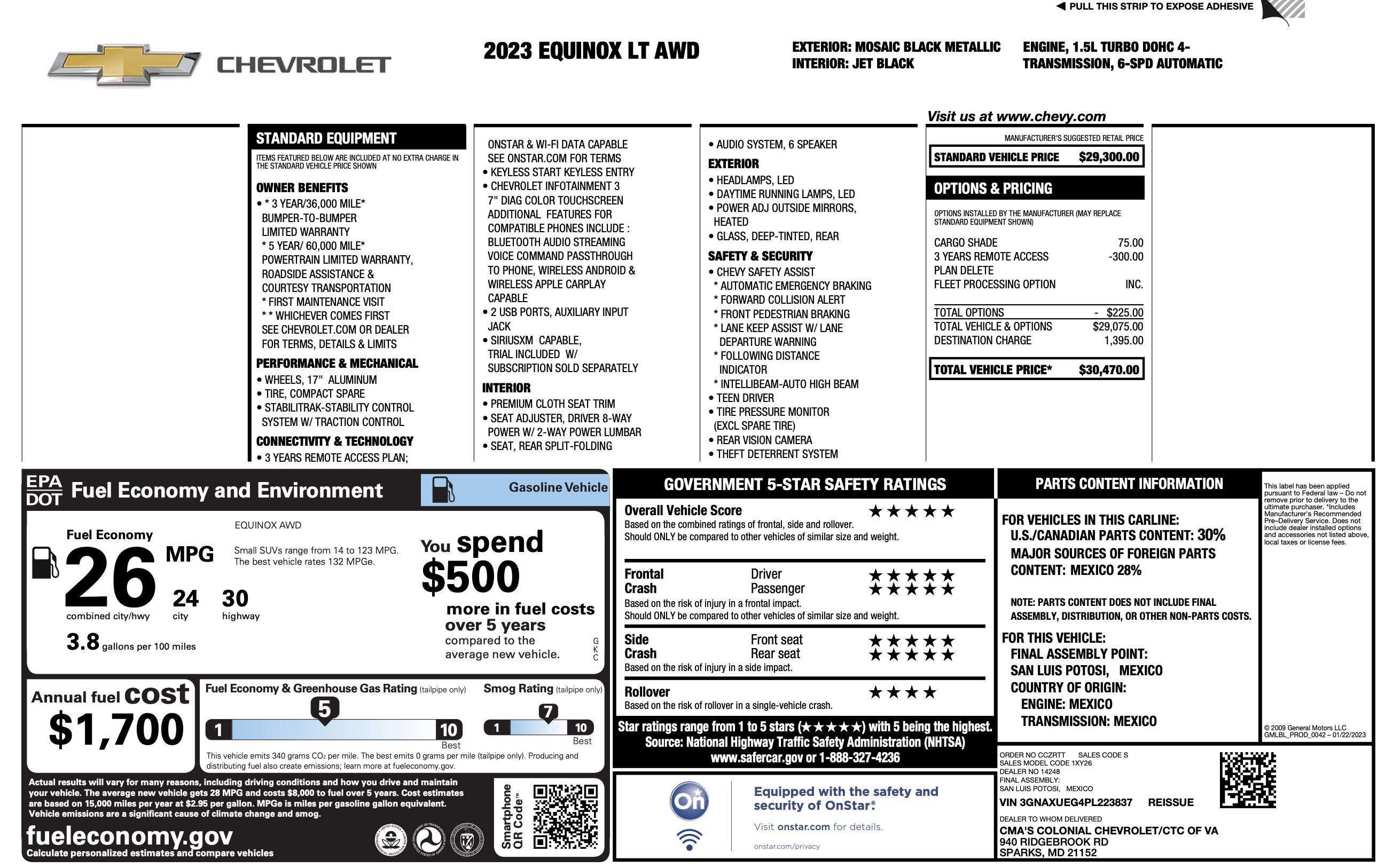 Used 2023 Chevrolet Equinox LT image 3