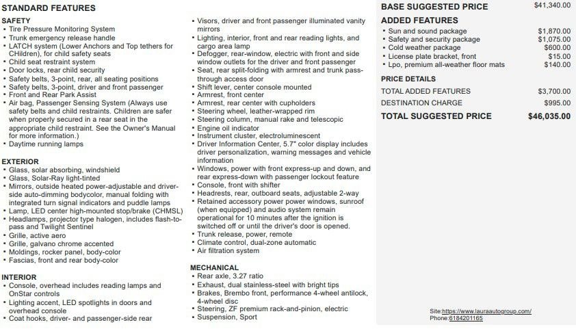 Used 2015 Cadillac ATS Luxury w/ Sun And Sound Package image 2