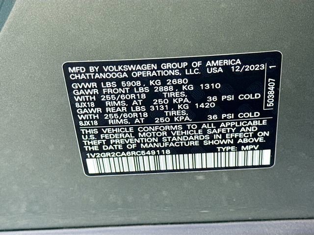 Used 2024 Volkswagen Atlas Peak Edition SEL image 35
