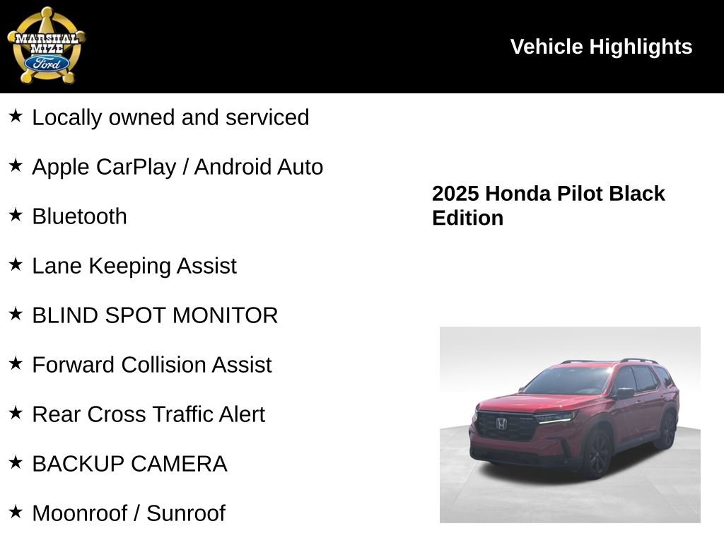 Used 2025 Honda Pilot Black Edition image 2