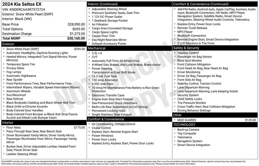 Used 2024 Kia Seltos EX image 2