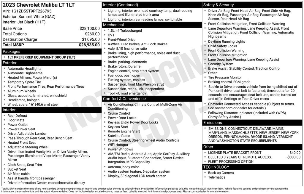 Certified 2023 Chevrolet Malibu LT image 42