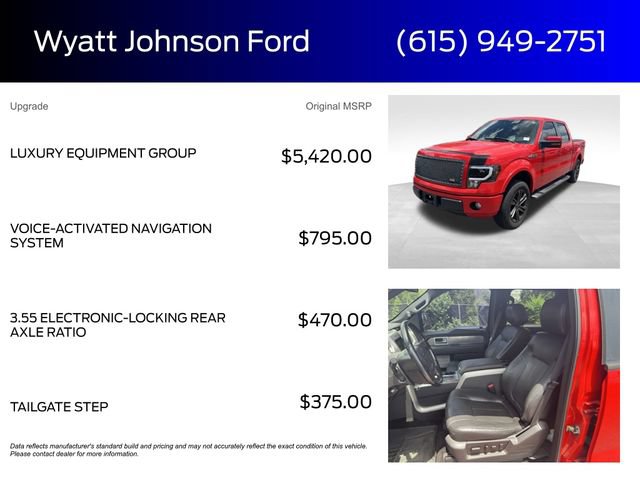 Used 2013 Ford F150 FX2 w/ Luxury Equipment Group RWD image 5
