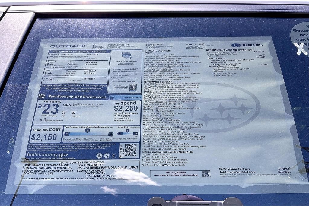 New 2026 Subaru Outback Wilderness AWD/4WD image 17