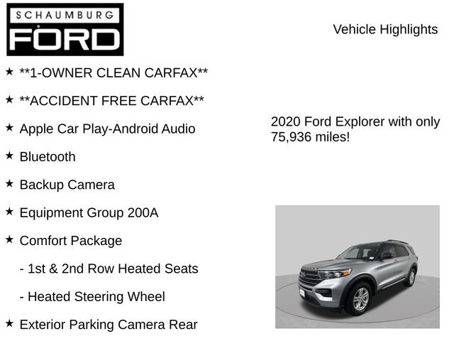 Used 2020 Ford Explorer XLT w/ Comfort Package AWD/4WD image 7
