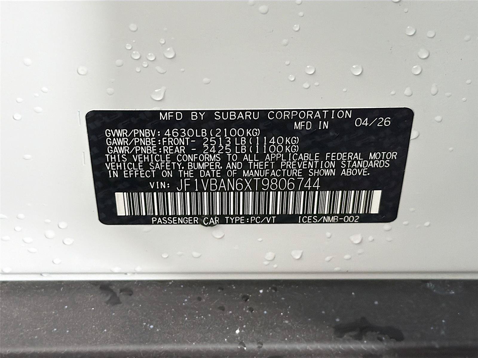 New 2026 Subaru WRX Limited AWD/4WD image 38
