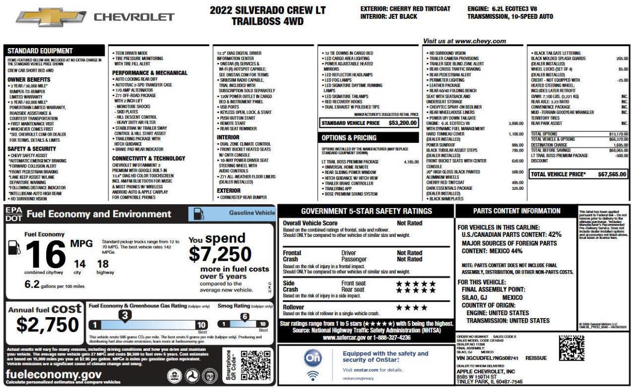Used 2022 Chevrolet Silverado 1500 LT Trail Boss w/ LT Trail Boss Premium Package image 25
