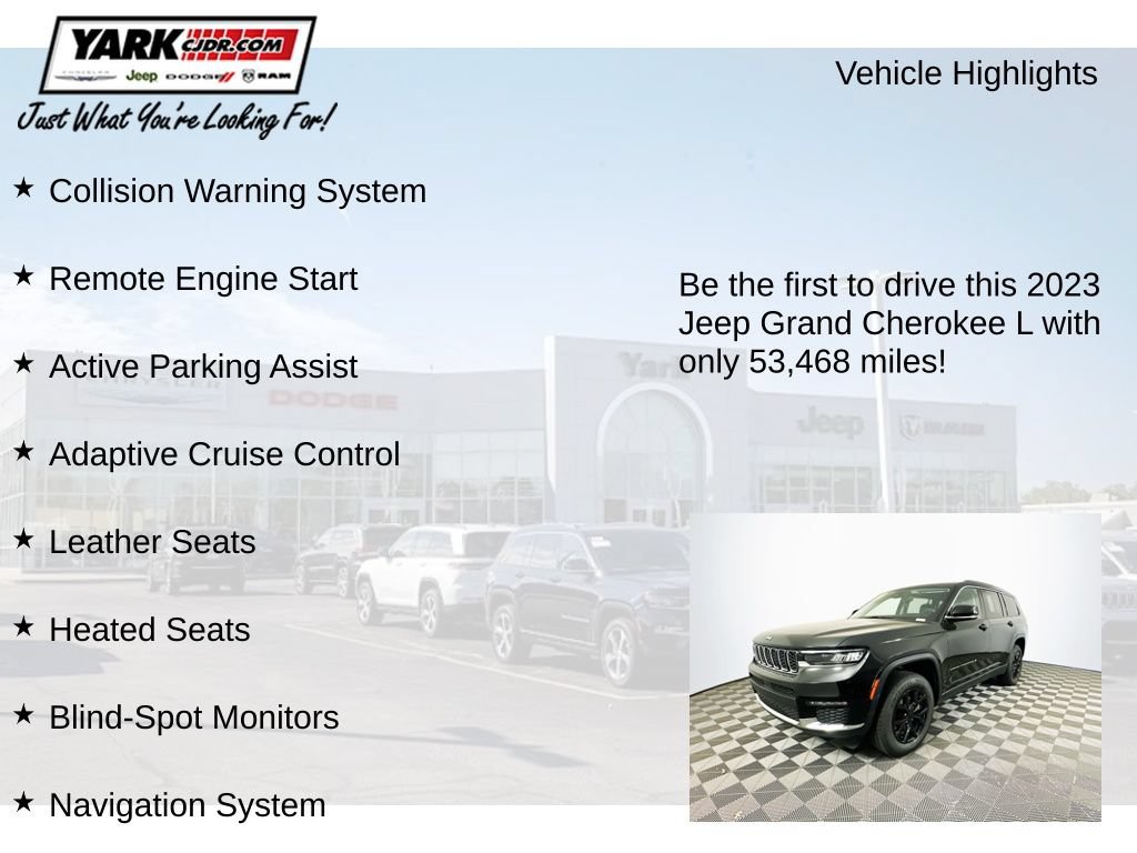 Certified 2023 Jeep Grand Cherokee L Limited AWD/4WD image 13