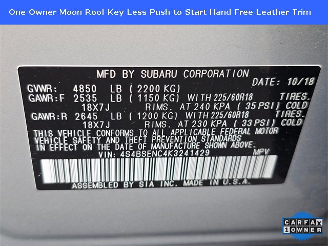 Used 2019 Subaru Outback 3.6R Limited w/ Popular Package #2 image 31