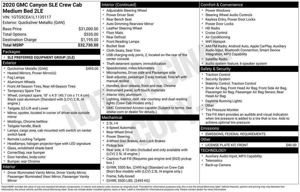 Used 2020 GMC Canyon SLE image 41