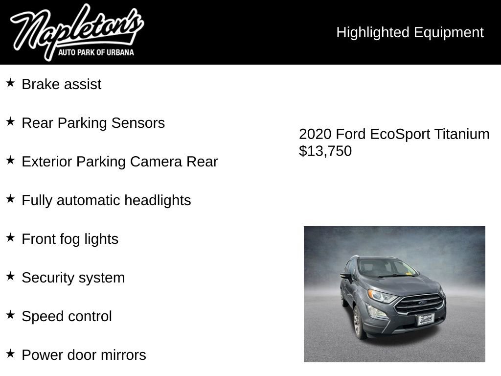Used 2020 Ford EcoSport Titanium FWD image 6
