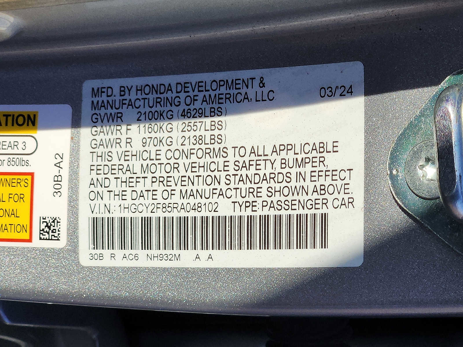 Certified 2024 Honda Accord Touring image 26