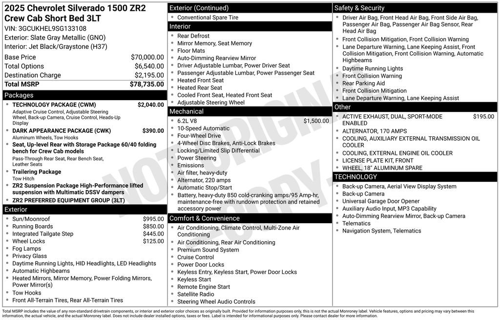 Used 2025 Chevrolet Silverado 1500 ZR2 w/ Technology Package image 30