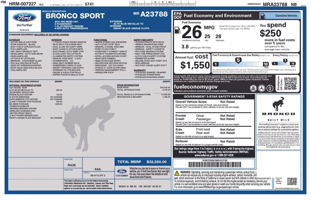 Used 2021 Ford Bronco Sport Big Bend w/ Big Bend Package image 3