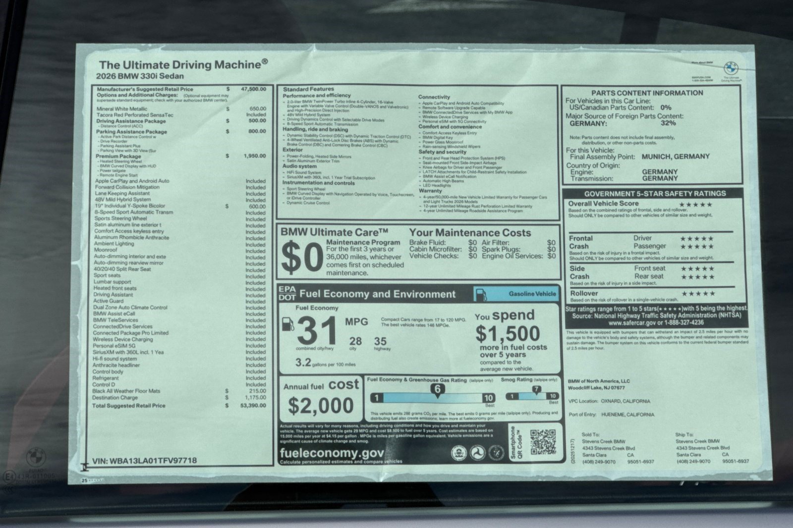 Used 2026 BMW 330i Sedan w/ Premium Package RWD image 29