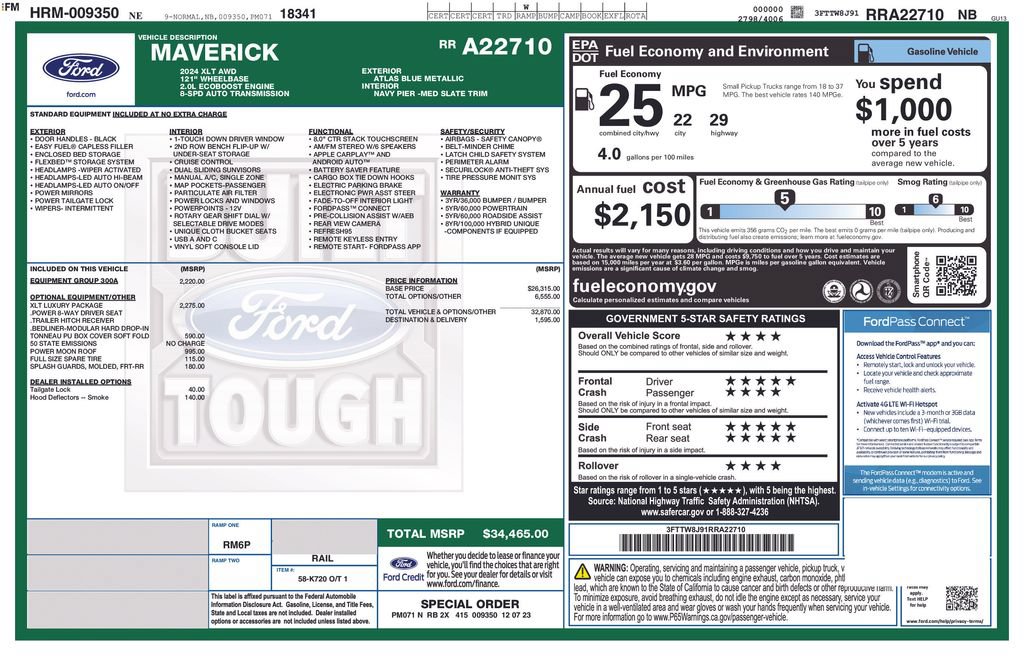 Used 2024 Ford Maverick XLT w/ XLT Luxury Package AWD/4WD image 2