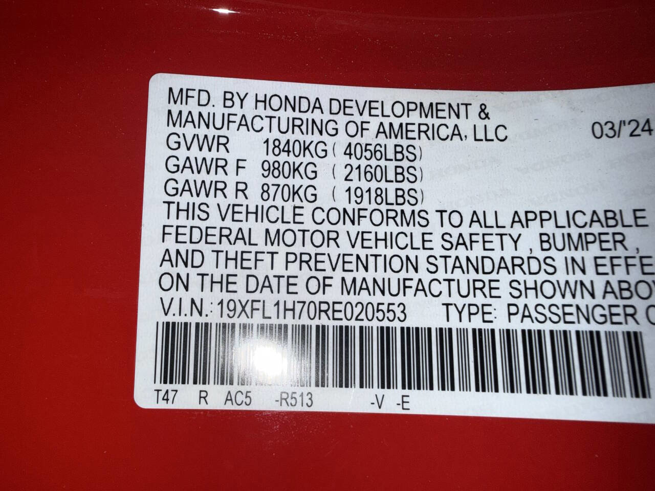 Used 2024 Honda Civic EX-L image 33