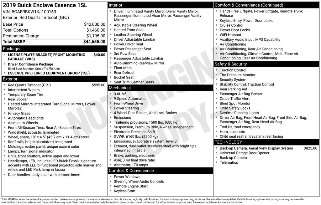 Used 2019 Buick Enclave Essence FWD image 37