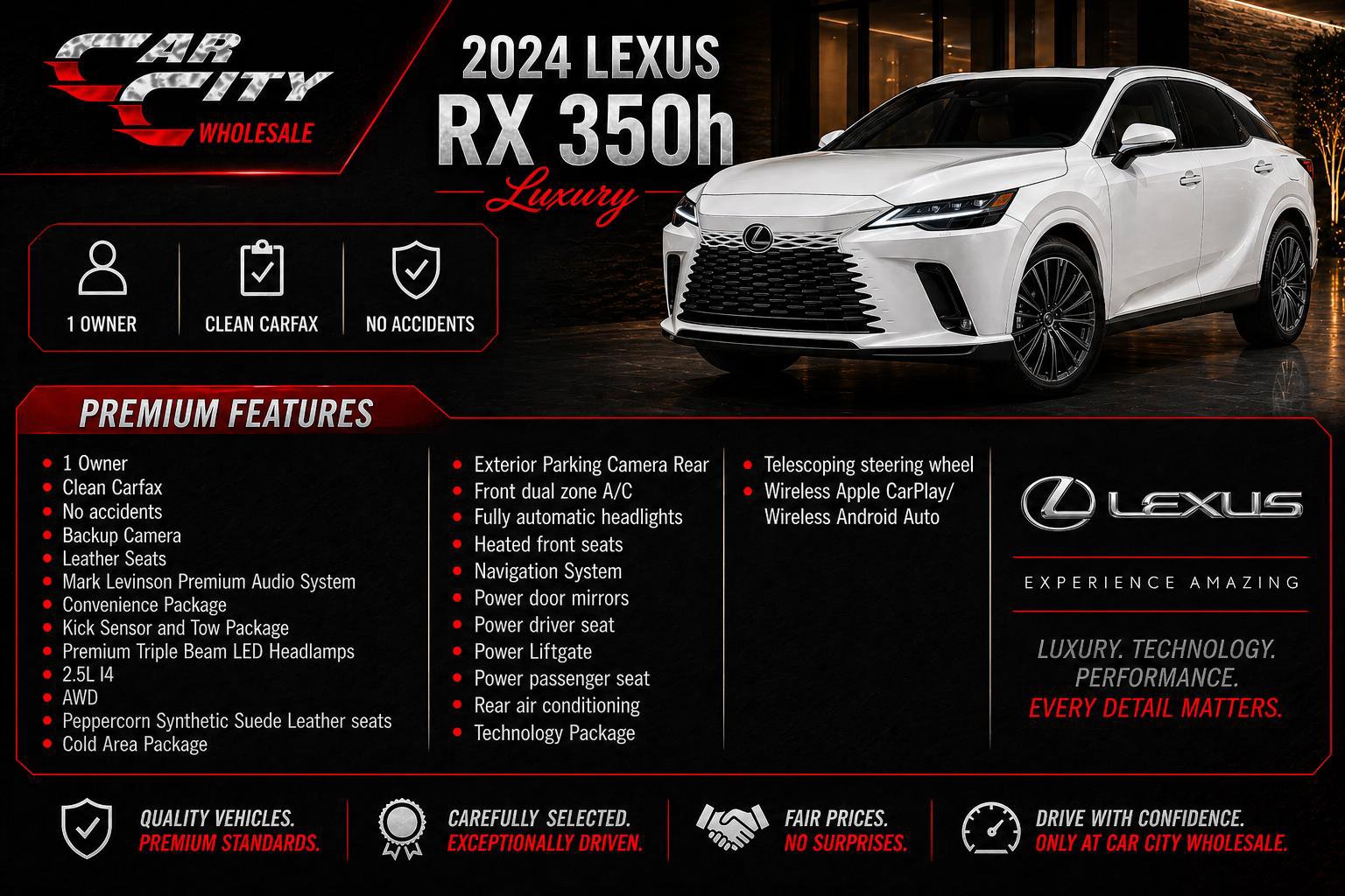 Used 2024 Lexus RX 350 w/ Convenience Package AWD/4WD image 2