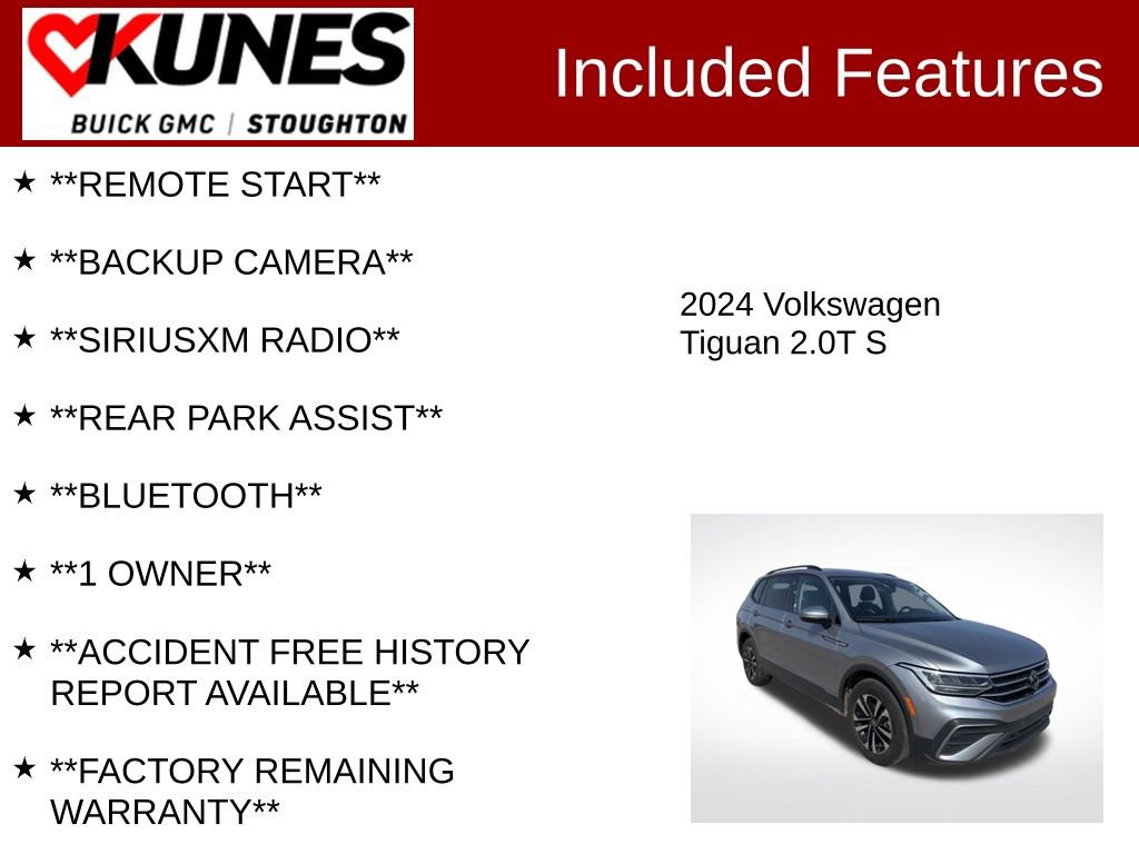 Used 2024 Volkswagen Tiguan S image 2
