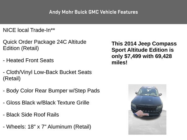 Used 2014 Jeep Compass Sport w/ Power Value Group FWD image 4