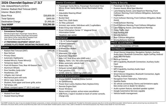 Used 2026 Chevrolet Equinox LT AWD/4WD image 13