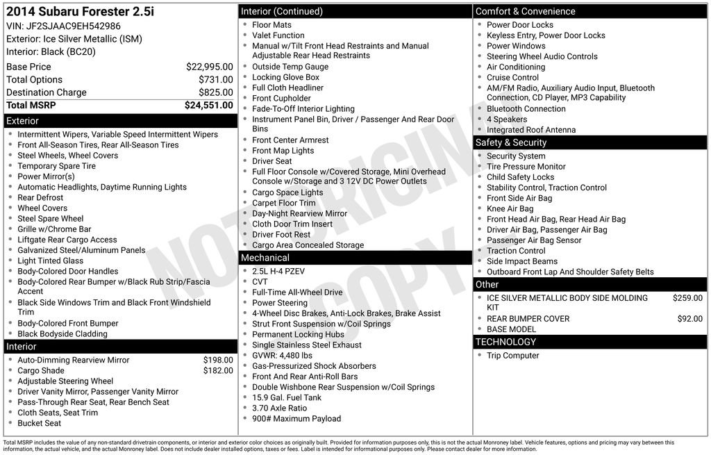 Used 2014 Subaru Forester 2.5i image 29