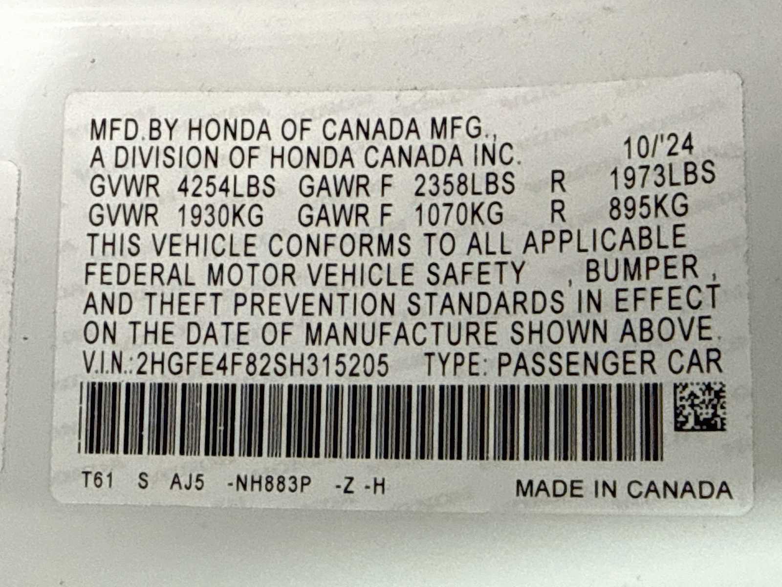 Certified 2025 Honda Civic Sport Touring image 44