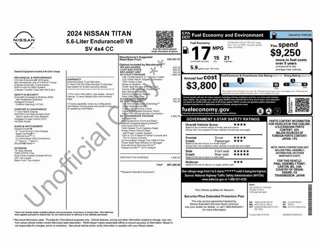 Used 2024 Nissan Titan SV w/ SV Convenience Package image 98