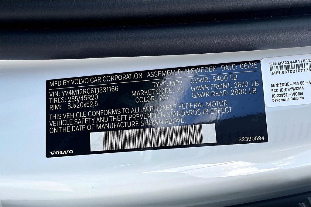 New 2026 Volvo XC60 B5 Plus w/ Protection Package Premier AWD/4WD image 27