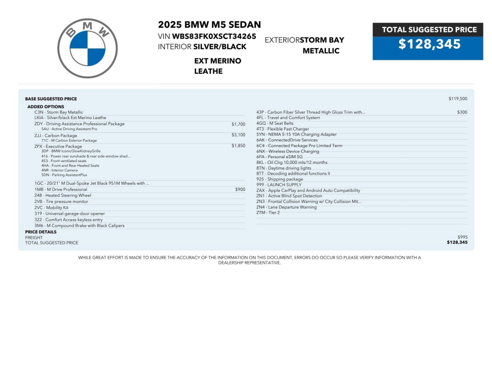 Used 2025 BMW M5 w/ Carbon Package image 2