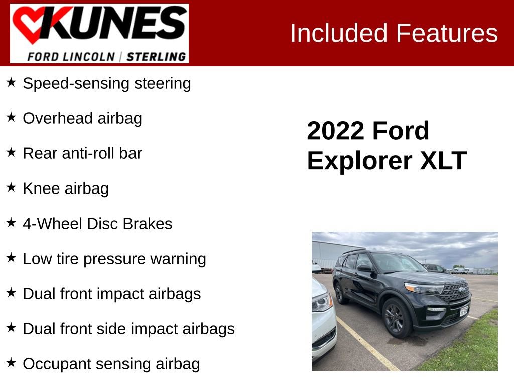 Used 2022 Ford Explorer XLT w/ Equipment Group 202A AWD/4WD image 3