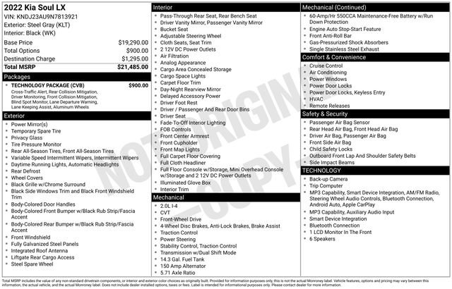 Used 2022 Kia Soul LX w/ Technology Package FWD image 11