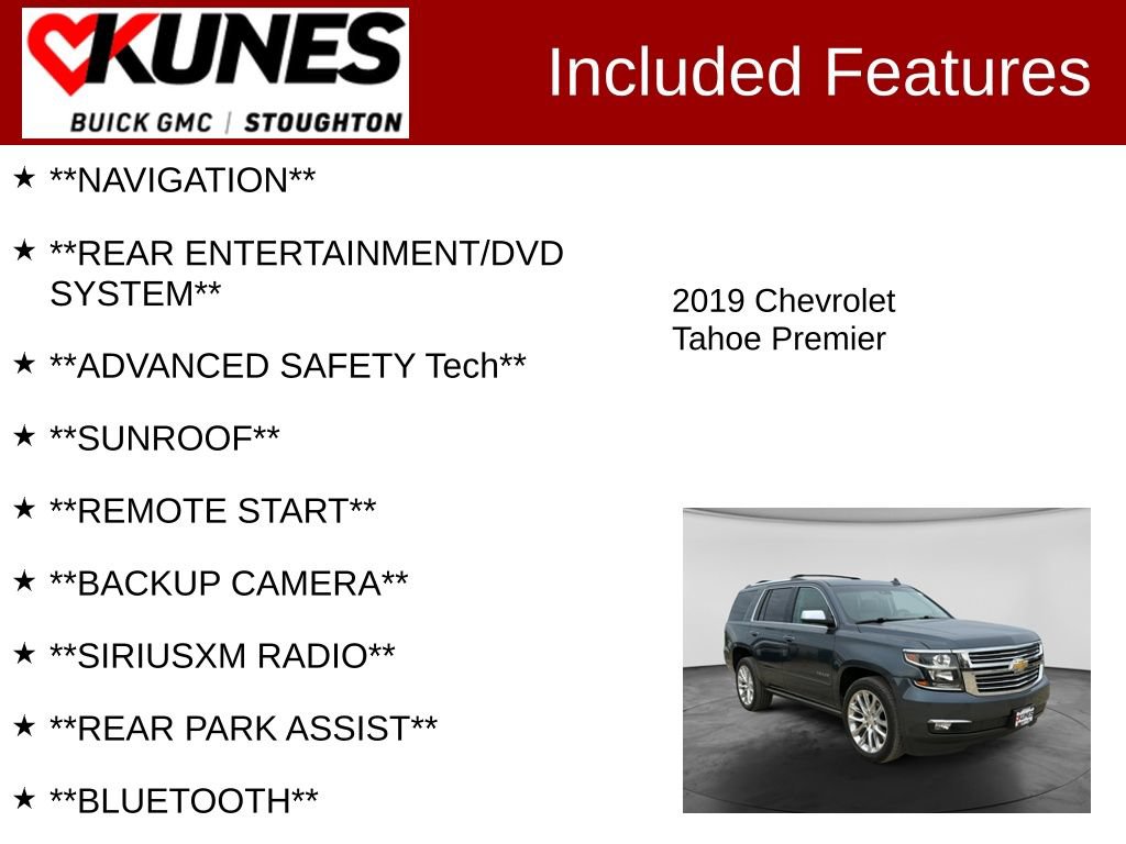 Used 2019 Chevrolet Tahoe Premier w/ Premier Plus Edition AWD/4WD image 2