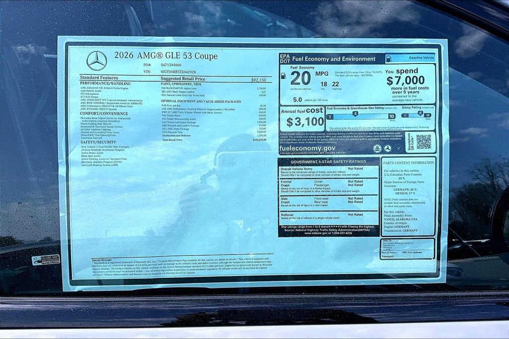 New 2026 Mercedes-Benz GLE 53 AMG 4MATIC Coupe image 13