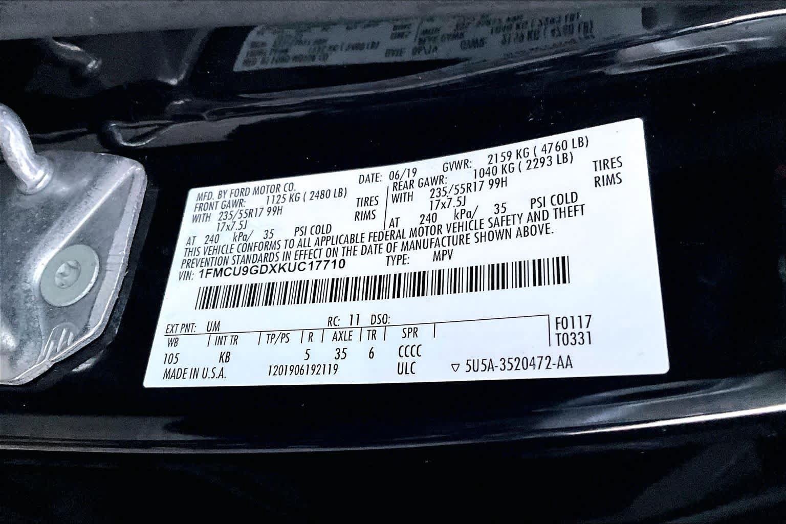 Used 2019 Ford Escape SE AWD/4WD image 33