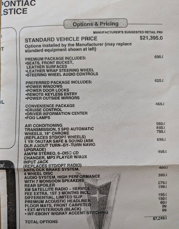 Used 2007 Pontiac Solstice Convertible w/ Premium Package image 16