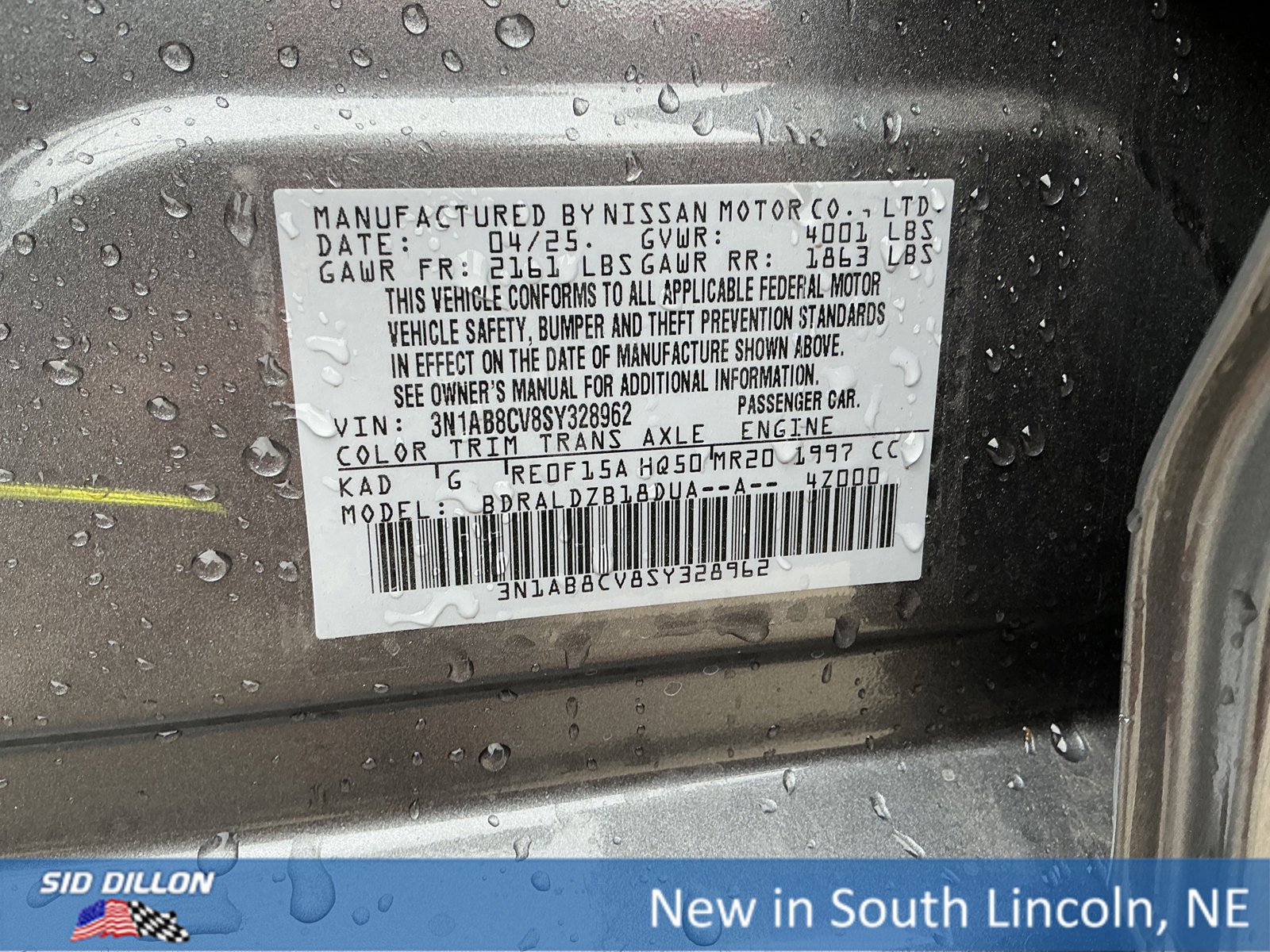 New 2025 Nissan Sentra SV w/ Trunk Package image 12