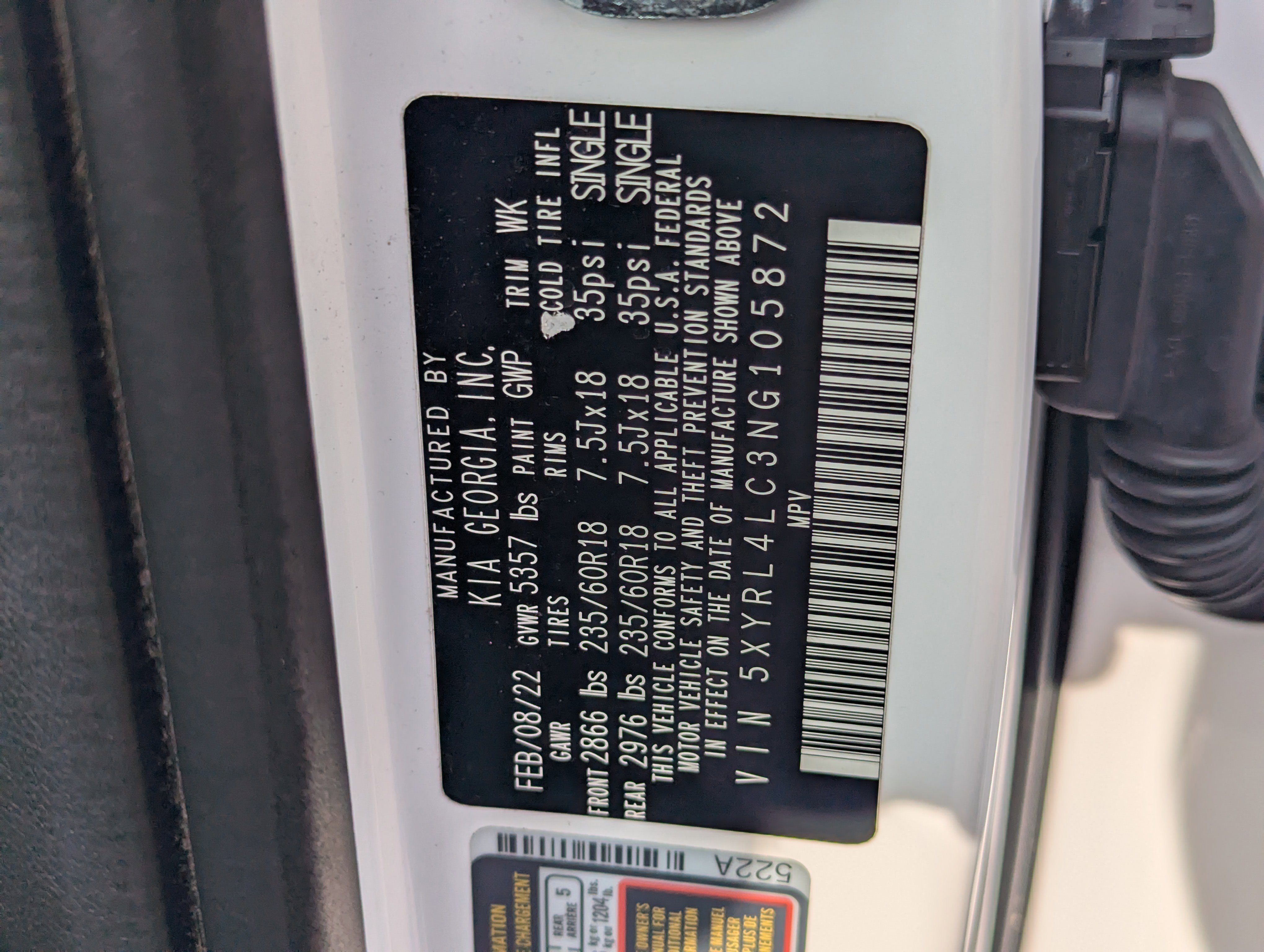 Certified 2022 Kia Sorento S image 33